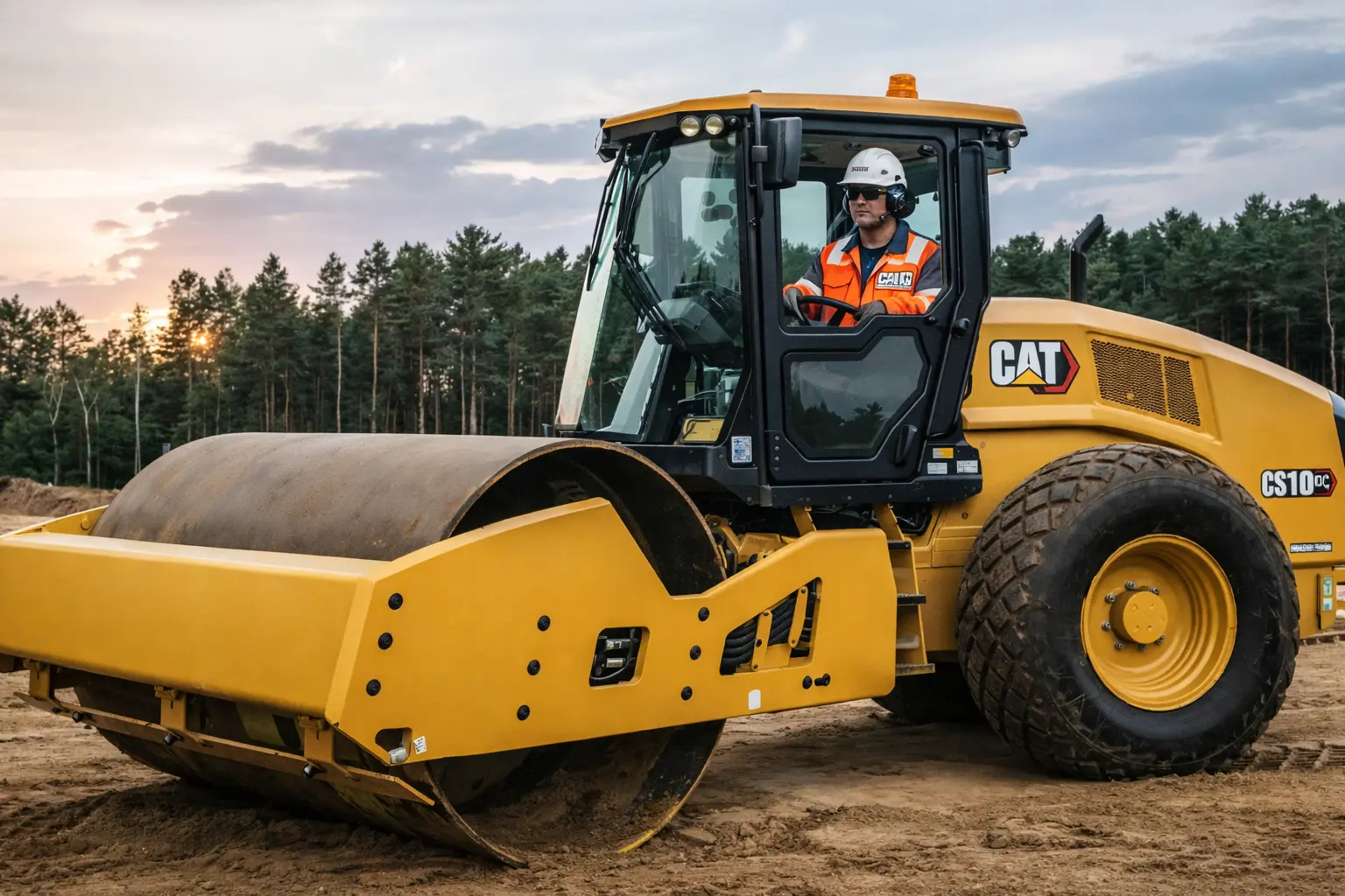 Rodillo Compactador en obra